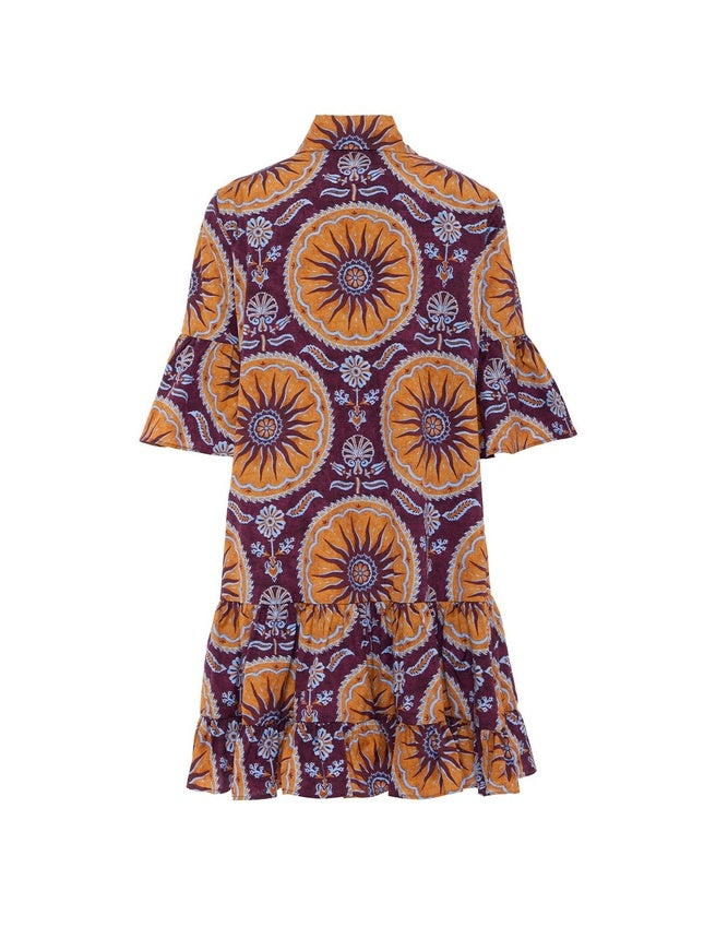 Dropped Waist Tiered Mini Dress